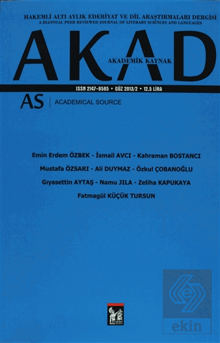 Akad Akademik Kaynak Dergisi Sayı: 2