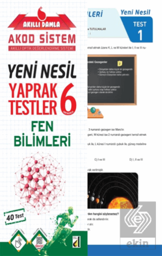Akıllı Damla Fen Bilimleri Yeni Nesil Yaprak Testl