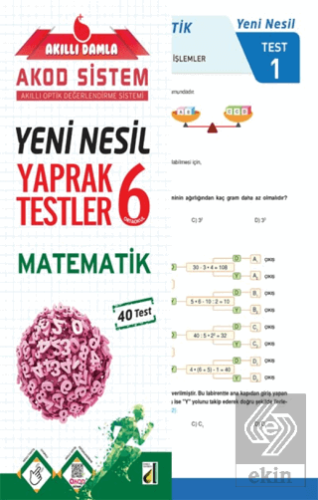 Akıllı Damla Matematik Yeni Nesil Yaprak Testler