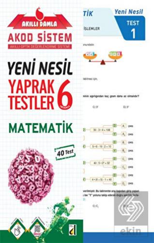 Akıllı Damla Matematik Yeni Nesil Yaprak Testler