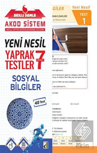 Akıllı Damla Sosyal Bilgiler Yeni Nesil Yaprak Tes
