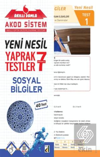 Akıllı Damla Sosyal Bilgiler Yeni Nesil Yaprak Tes