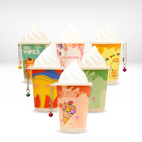 Aksesuarlı Islak Mendil Dondurma Bardağı