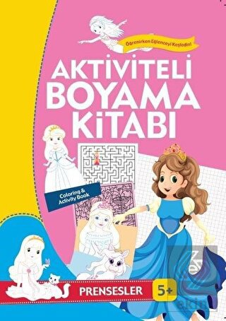 Aktiviteli Boyama Kitabı 5 Yaş - Prensesler Pembe