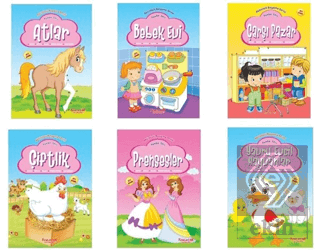Aktiviteli Boyama Kitabı - Pembe Seti (6 Kitap Tak