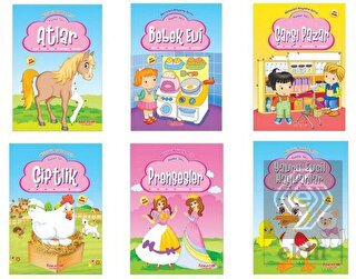 Aktiviteli Boyama Kitabı - Pembe Seti (6 Kitap Tak