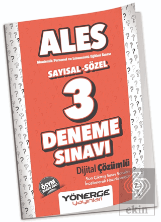 2023 ALES 3 Deneme Çözümlü Yönerge Yayınları