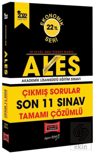 ALES Ekonomik Seri Tamamı Çözümlü Çıkmış Sorular Son 11 Sınav 2022