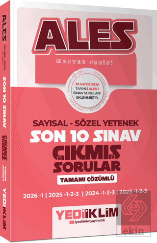 ALES Master Serisi Sayısal Sözel Yetenek Tamamı Çözümlü Son 10 Sınav Ç