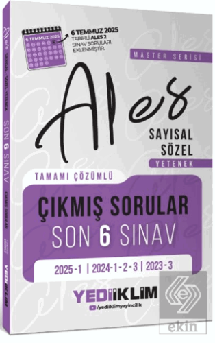 ALES Master Serisi Sayısal Sözel Yetenek Tamamı Çözümlü Son 6 Sınav Çı