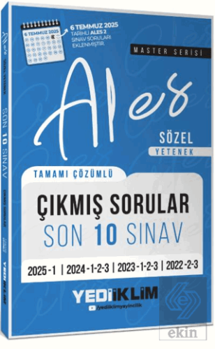 ALES Master Serisi Sözel Yetenek Tamamı Çözümlü Son 10 Sınav Çıkmış So