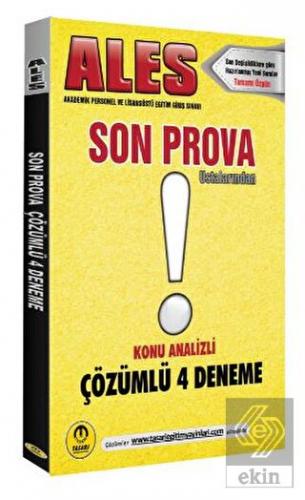 ALES Son Prova 4 Çözümlü Deneme