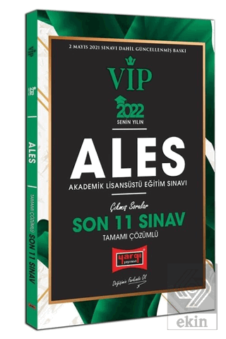 ALES VIP Tamamı Çözümlü Son 11 Sınav Çıkmış Sorular 2022