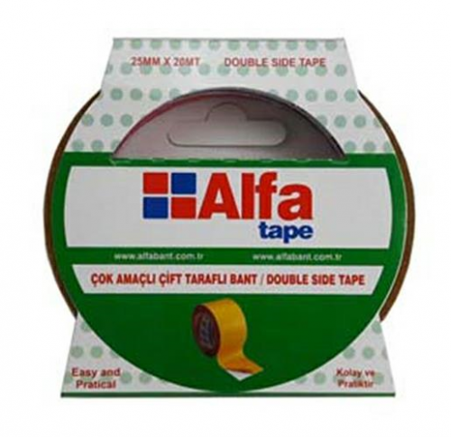 ALFA KUTULU ÇİFT TARAFLI BANT 24MM x 24MT