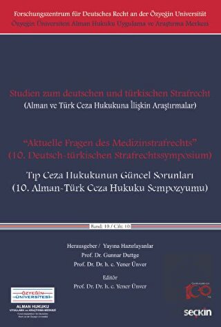 Alman ve Türk Ceza Hukukuna İlişkin Araştırmalar