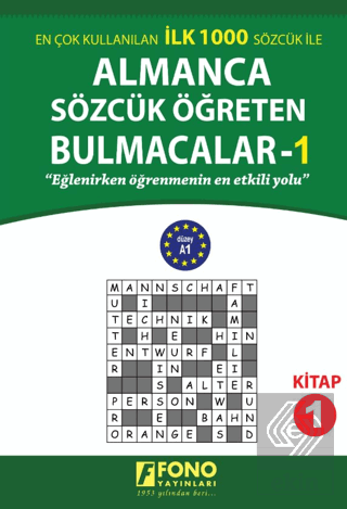Almanca Sözcük Öğreten Bulmacalar 1