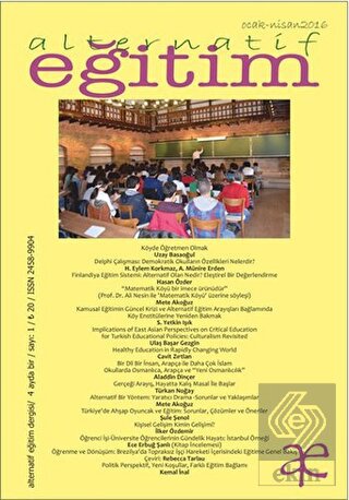 Alternatif Eğitim Dergisi Sayı: 1 Ocak - Nisan 201