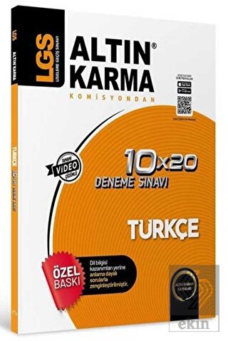 Altınkarma LGS 8.Sınıf Türkçe 10*20 Branş Deneme