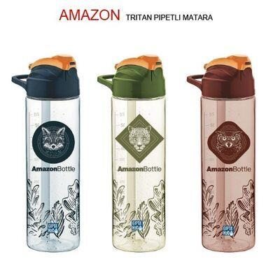 AMAZON TRİTAN PİPETLİ MATARA 630 CC