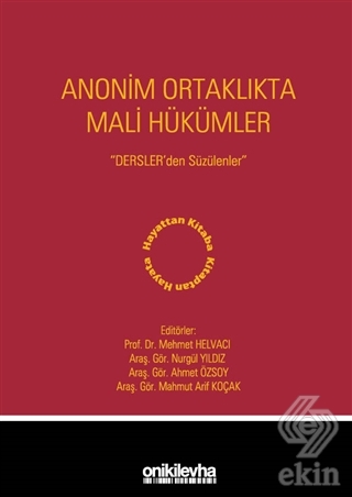 Anonim Ortaklıkta Mali Hükümler