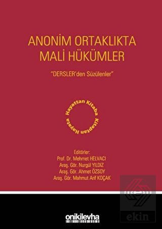 Anonim Ortaklıkta Mali Hükümler