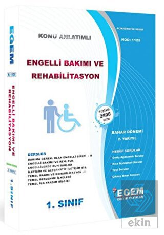 AÖF 1. Sınıf Engelli Bakımı ve Rehabilitasyon Baha
