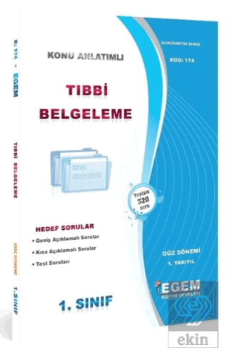 AÖF 1. Sınıf Tıbbi Belgeleme Güz Dönemi 1. Yarıyıl Konu Anlatımlı Soru