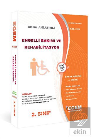 AÖF 2. Sınıf 4. Yarıyıl Engelli Bakım ve Rehabilit