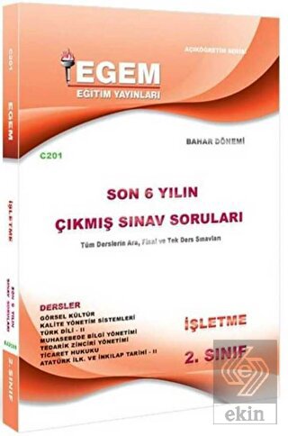 AÖF 2.Sınıf İşletme Bahar Dönemi Çıkmış Sınav Soru