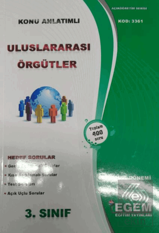 AÖF 3. Sınıf Uluslararası Örgütler Konu Anlatımlı