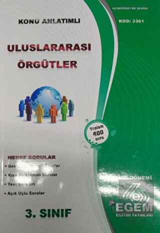 AÖF 3. Sınıf Uluslararası Örgütler Konu Anlatımlı
