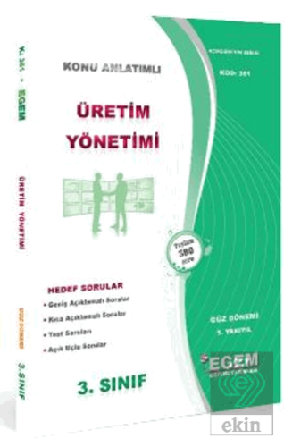 Aöf 3. Sınıf Üretim Yönetimi Güz Dönemi Konu Anlatımlı Soru Bankası Ko