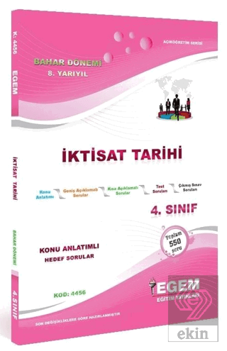 AÖF 4. Sınıf İktisat Tarihi Bahar Dönemi 8. Yarıyıl Konu Anlatımlı Sor