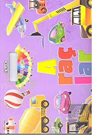 Araçlar / Boyama, Çıkartmalı Kitap