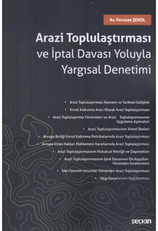Arazi Toplulaştırması ve İptal Davası Yoluyla Yargısal Denetimi