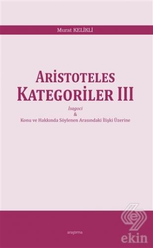 Aristoteles Kategoriler 3
