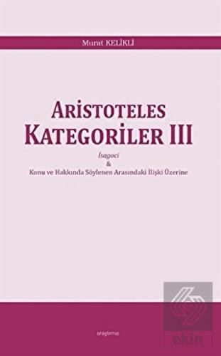 Aristoteles Kategoriler 3