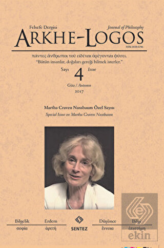 Arkhe - Logos Felsefe Dergisi Sayı: 4 Güz 2017