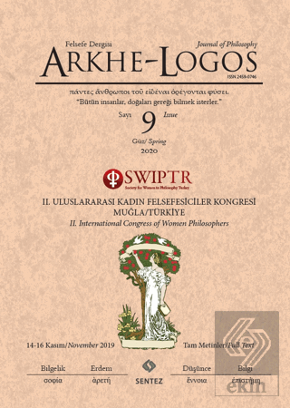 Arkhe - Logos Felsefe Dergisi Sayı: 9 Güz 2020