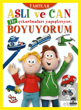 Aslı ve Can ile Çıkartmaları Yapıştırıyor, Boyuyor