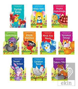 Atasözleriyle Masallar Seti Düz Yazılı (10 Kitap t