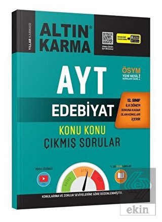 AYT 12. Sınıf 1. Dönem Edebiyat Konu Konu Çıkmış S
