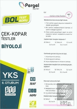 AYT 2.Oturum Biyoloji Çek-Kopar Testler