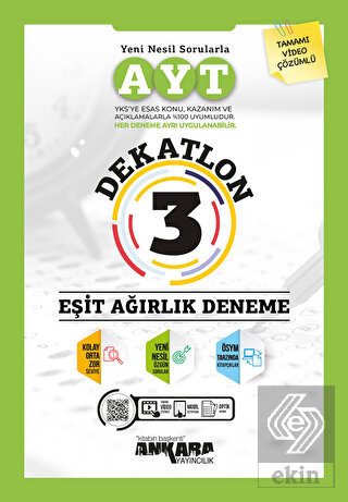 AYT Dekatlon 3 Eşit Ağırlık Deneme