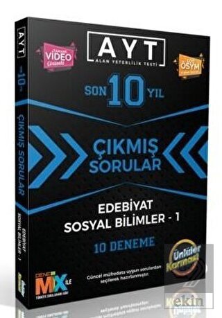 AYT Edebiyat Sosyal Bilimler-1 Son 10 Yıl Çıkmış S