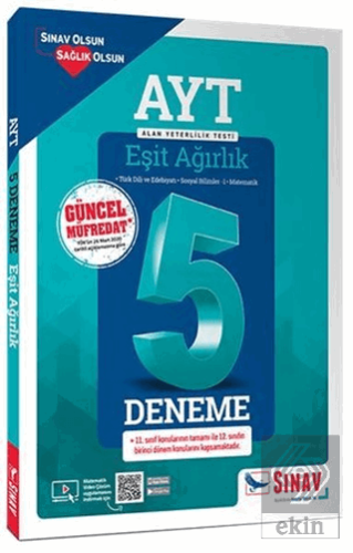 AYT Eşit Ağırlık Çözümlü 5 Deneme