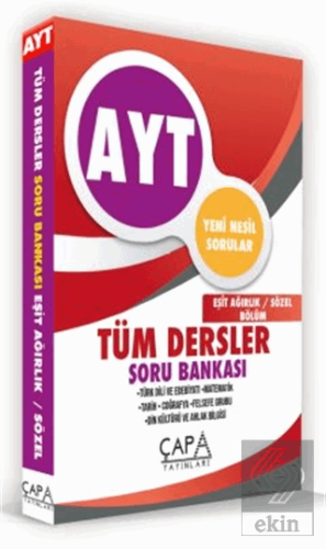 AYT Eşit Ağırlık / Sözel Tüm Dersler Soru Bankası