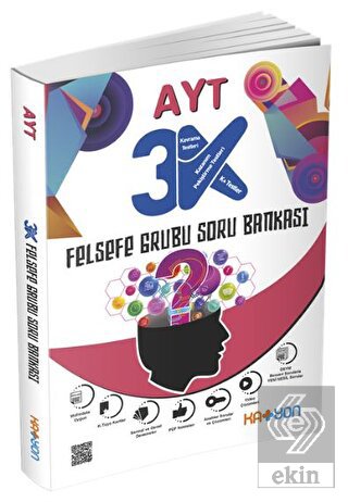 AYT Felsefe 3K Soru Bankası Katyon Yayınları