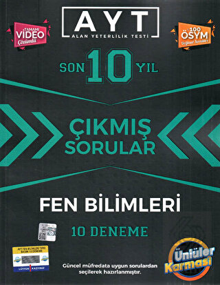 AYT Fen Bilimleri Son 10 Yıl Çıkmış Sorular 10 Den