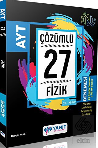Yanıt Yayınları AYT Fizik Çözümlü 27 Deneme